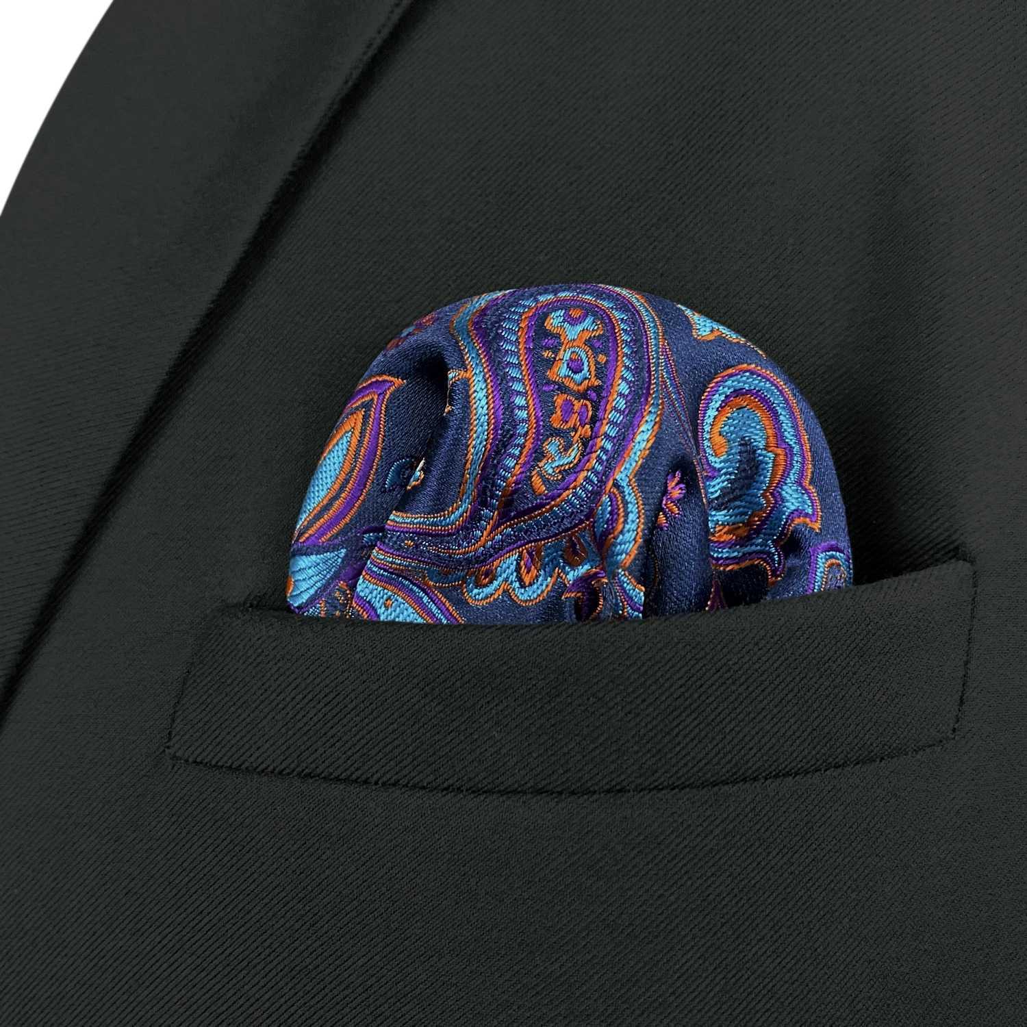 Colorful Mens Pocket Square Multicolor Dot Paisley Classic Wedding Silk Handkerchief Business Jacquard HankyX240921