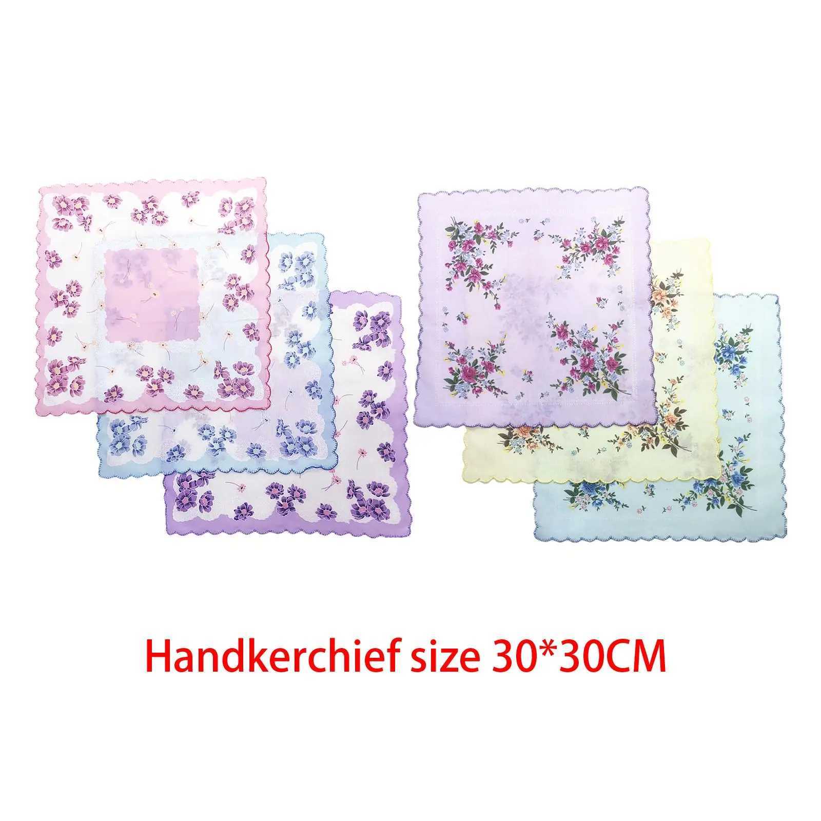 Womens Handkerchiefs Mixed Style and Color Colorful 30cmx30cm Cotton HankiesX240921