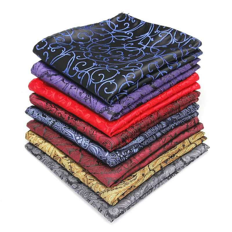 Polyester Silk Kerchief For Man Dark Blue Striped Chest Towel Gentlemen Hankies Fit Formal Party Pocket Square HandkerchiefsX240921