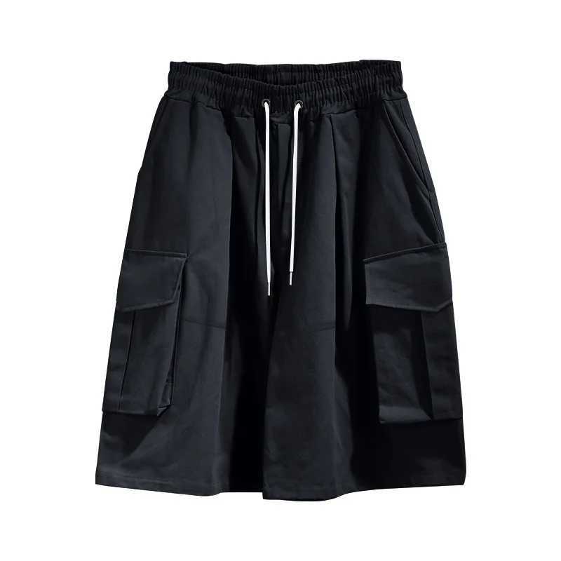 Cross-Border Foreign Trade Mens Summer New plus Size Multi-PocketoversizAmerican Retro Drawstring Cargo ShortsX240921