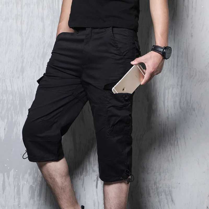 Cargo Shorts Men Summer Streetwear Mens Cotton Shorts Summer Overall Military Short Trousers Plus Size 5XL Men Bermuda MasculinaX240921