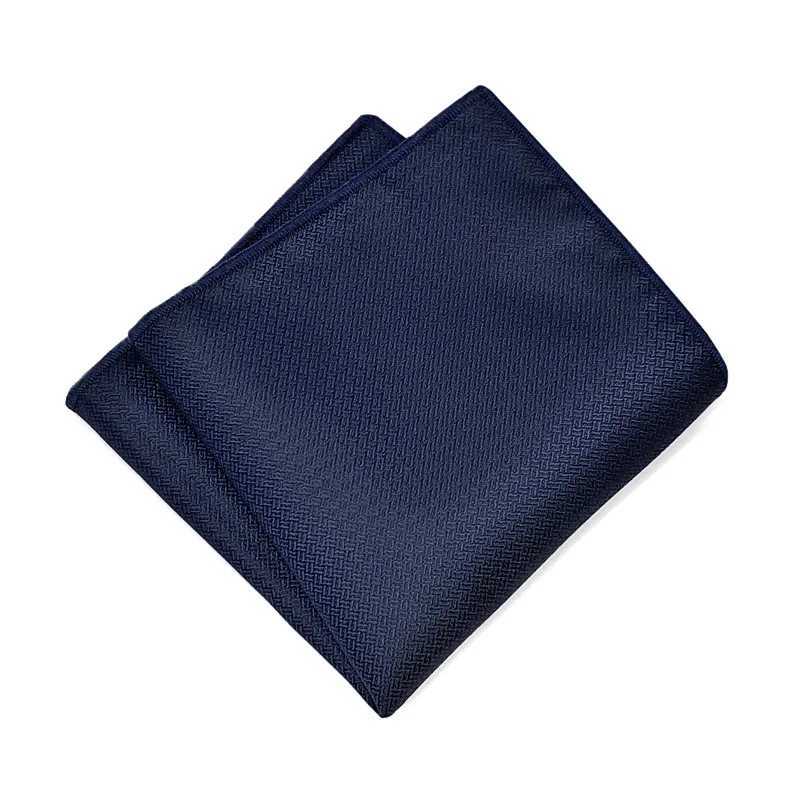 New Elegant Solid Color Dark Patterned Pocket Square Mens Gentleman Formal Black Handkerchief Business Wedding Party Suit HankyX240921