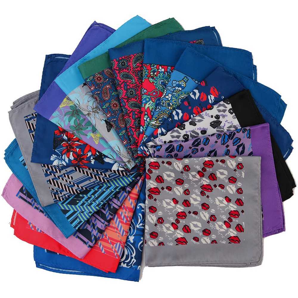 Tailor Smith Men Pocket Squares Printed Lips Floral Paisley Business Chest Towel Pocket Hanky Handkerchiefs Hankies ScarvesX240921