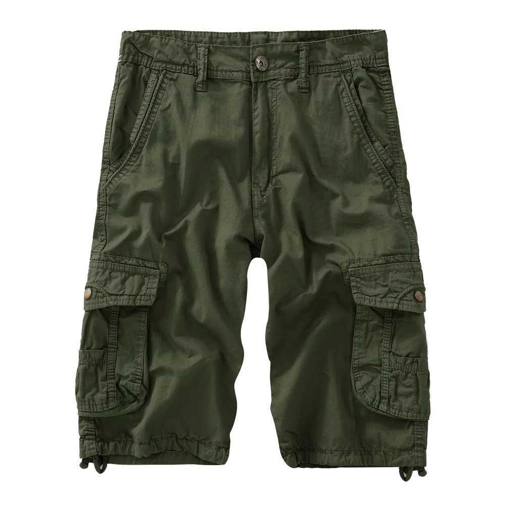 Mens Military Cargo Shorts 2024 Brand New Army Camouflage Shorts Men Cotton Loose Work Casual Short Pants Plus Size No BeltX240921