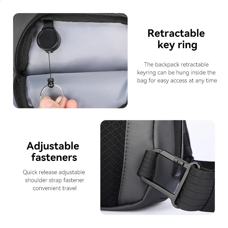 MarkRyden Colonne Fashionable chest bag outdoor casual waterproof shoulder cross body large space mens sling 240919