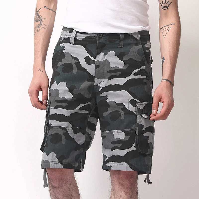 Tactical Cargo Shorts Men Camo Joggers Shorts Casual Outdoor Sports Half Pants Pocket Cotton Breathable Cargo ShortsX240921