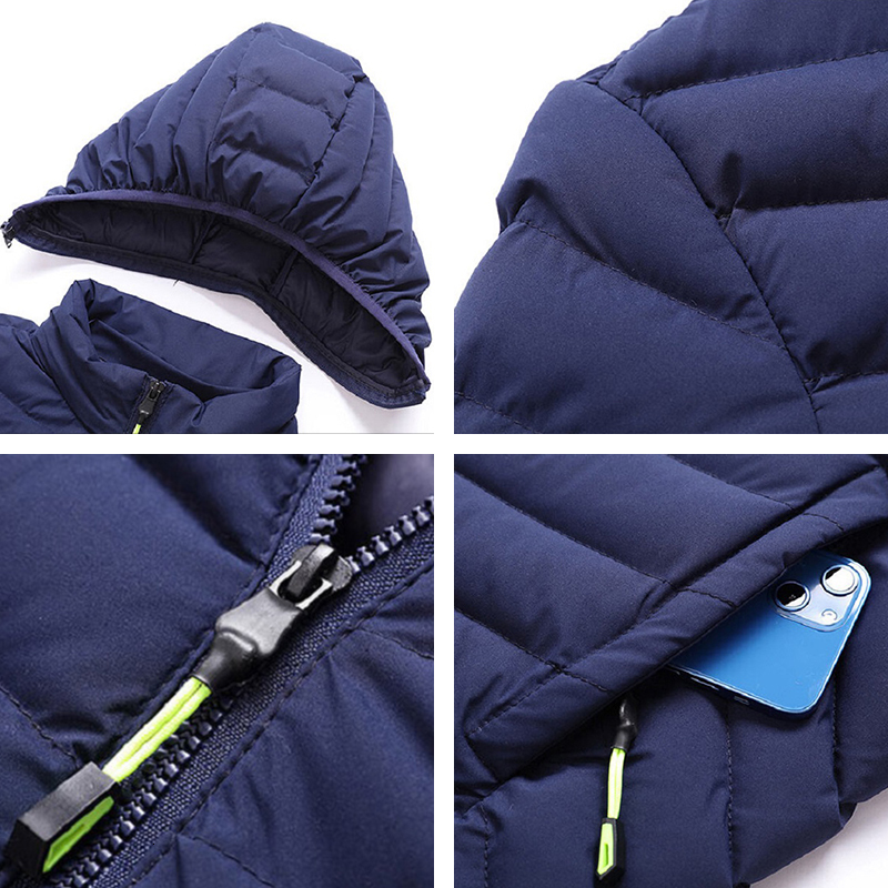 Men Casual Winter New Windproof Thick Warm Parka Coat Mens Brand Outwear Hooded Waterproof Parkas Jacket Male Top