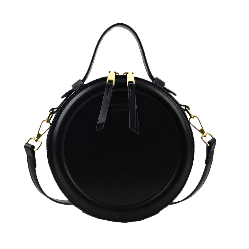Round Leather Crossbody For High Quality Handbags Women Bags Designer Shoulder Bag Female Retro Clutch Purses
