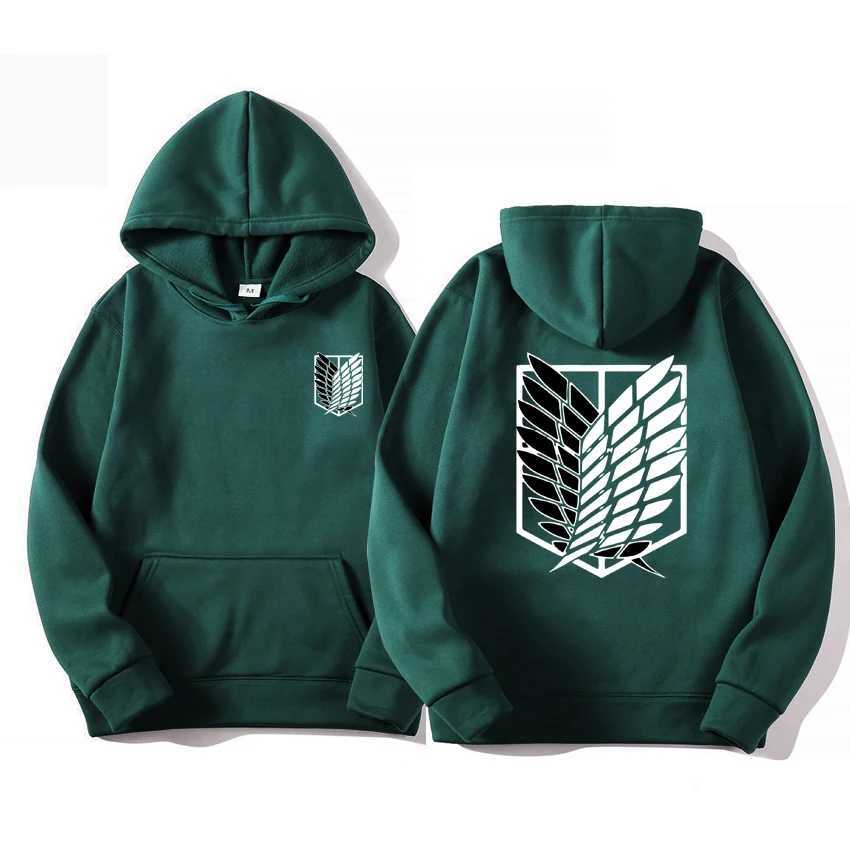 Attack Titan Mens Hoodie Anime Hoodie Mens Street Clothing Pullover Harajuku Shinki No Jingjin Hoodie Sportswear Clothing W240921