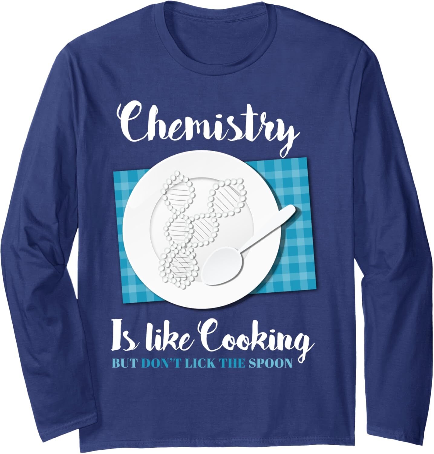 Long Sleeve Shirts for Men sweatshirt Chemistry Is Like Cooking But Dont Lick Spoon Gift Long Sleeve Tee Streetwear Casual tops clothes