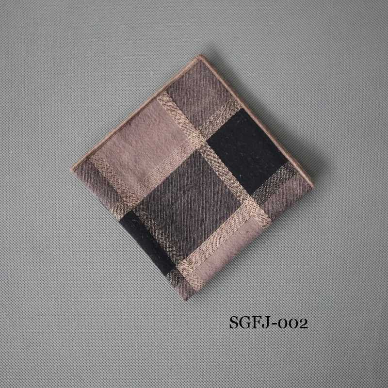 24*24CM Mens Cotton Suit Pocket Square Plaid Striped Plain Handkerchief Simple Casual Towel Bridegroom Wedding Banquet HankyX240921