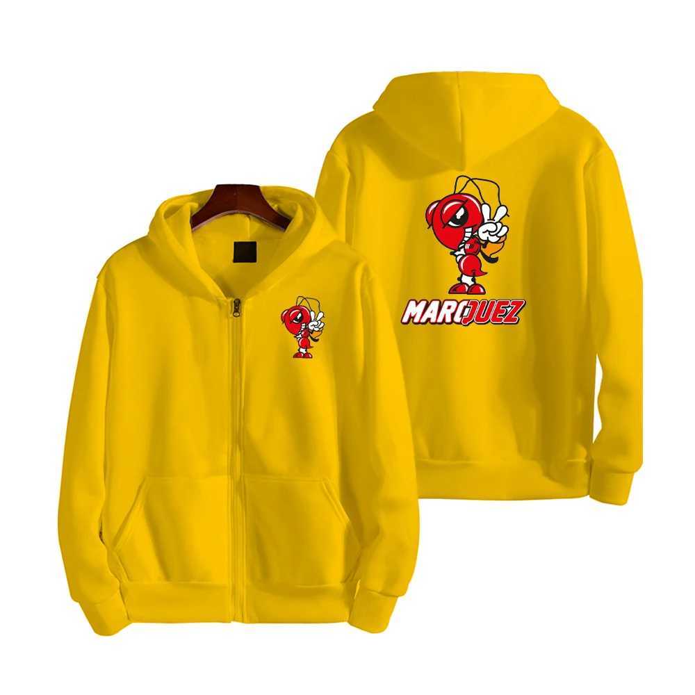 Marquez Streetwear sports zipper hooded sweatshirt Supermarc Gp 93 baby alien mens outdoor zipper jacket W240921