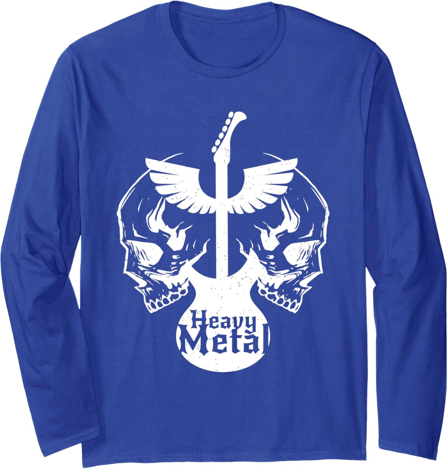 Long Sleeve Shirts for Men sweatshirt Heavy Metal Flying Guitars With Skulls Rock Long Sleeve Tee Streetwear Casual tops clothes