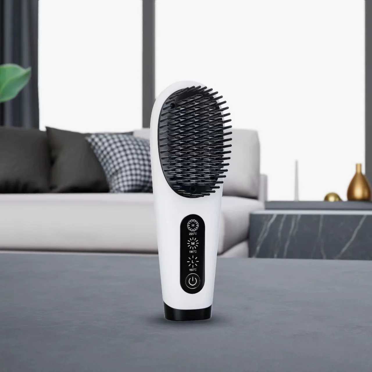 Portable straightener kit with hot comb and constant temperature scratch protection straightener comb W240807