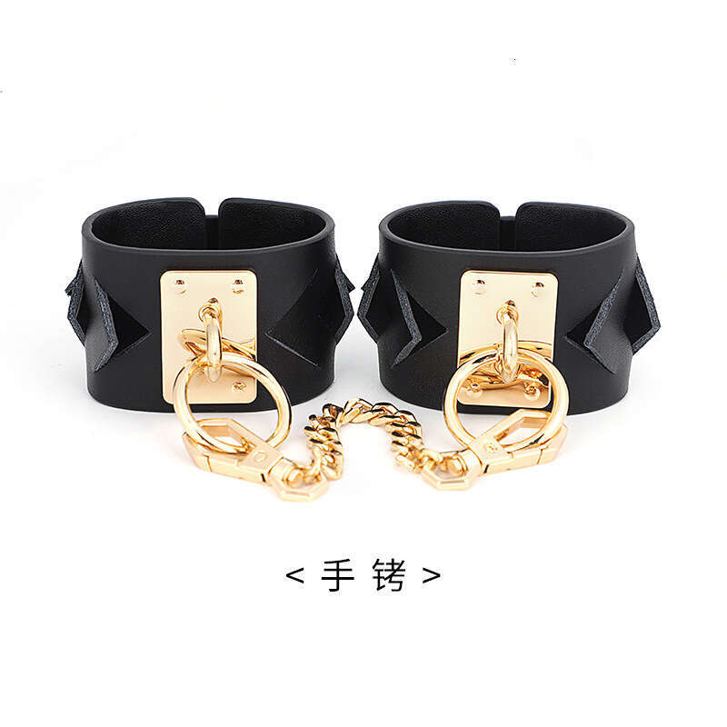 SM sex toys, high-end genuine leather handcuffs, SM female slave training, cowhide handcuffs, bound ankle cuffs, alternative adult products