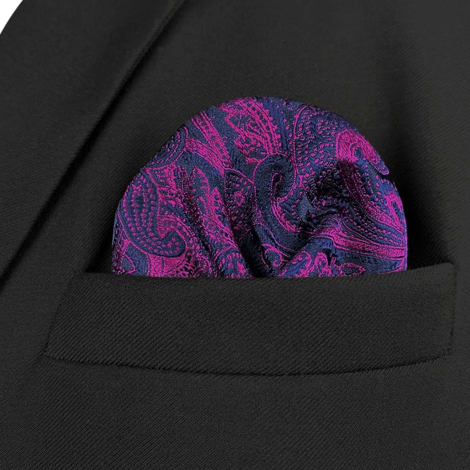 Multi colored Paisley silk hot mens pocket square business color handle large 12.6 inches 32cm fashion gift W240921