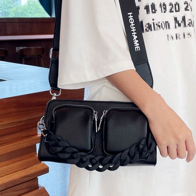 2024 New Fashionable Shoulder Bag For Women's Slant Body Small Chain Soft Leather Women's Bag Autumn/winter Design Sense Niche Crossbody Bag