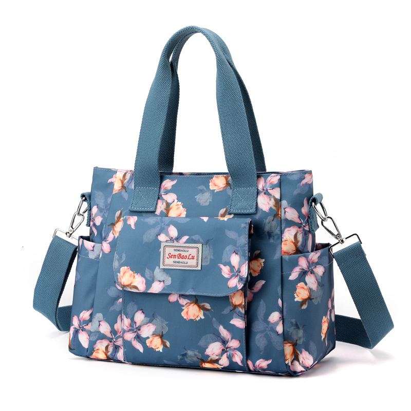 Fashion Women Nylon Shoulder Waterproof Crossbody Multi-Pocket Handbag Large Capacity Messenger Bag Travel Oxford Bags