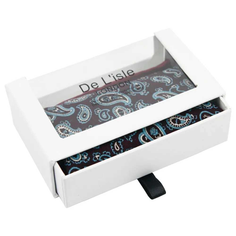 High Quality 100% Wool Fashion Pocket Handkerchief Luxury Paisley Pattern Pocket Square Hanky With GiftboxX240921