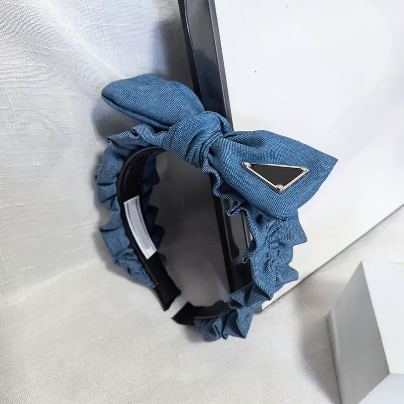 20 Styles Designer Headband Bowknot For Women Wide Hairbands Sport Headbands Headwrap Bandana Girls Hair Accessories Jewelry Black Denim Blue Head