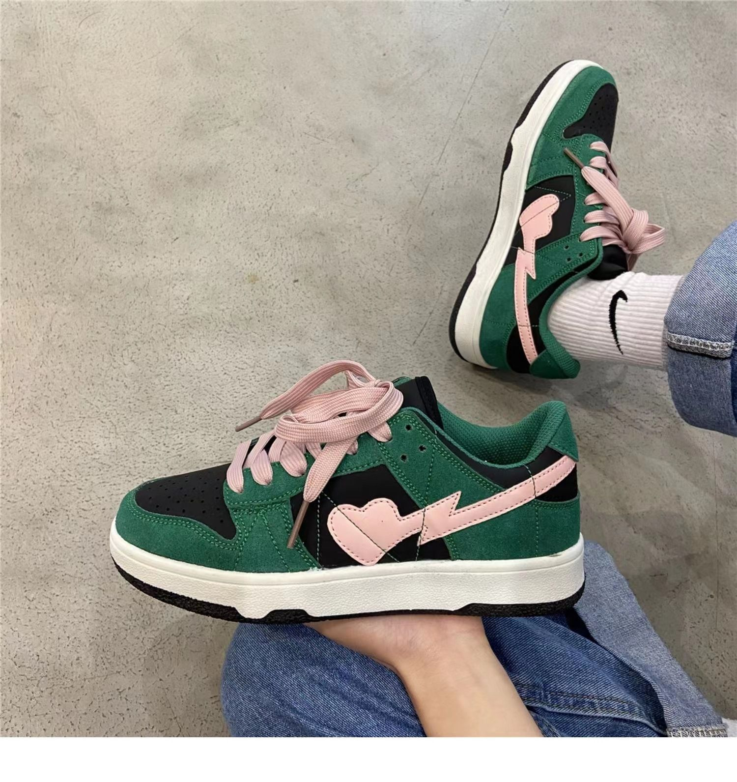 Men's & Women's Designer Haze Blue Love Casual Shoes: Breathable 2024 Platform Sneakers dh912272421