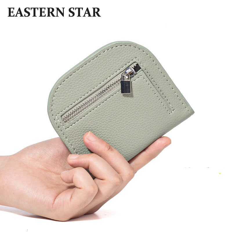2024 New Designer Half Round Mini INS Solid Color Multi functional Zero Lock LP Minimalist Fashion Wallet Women's Free Shipping