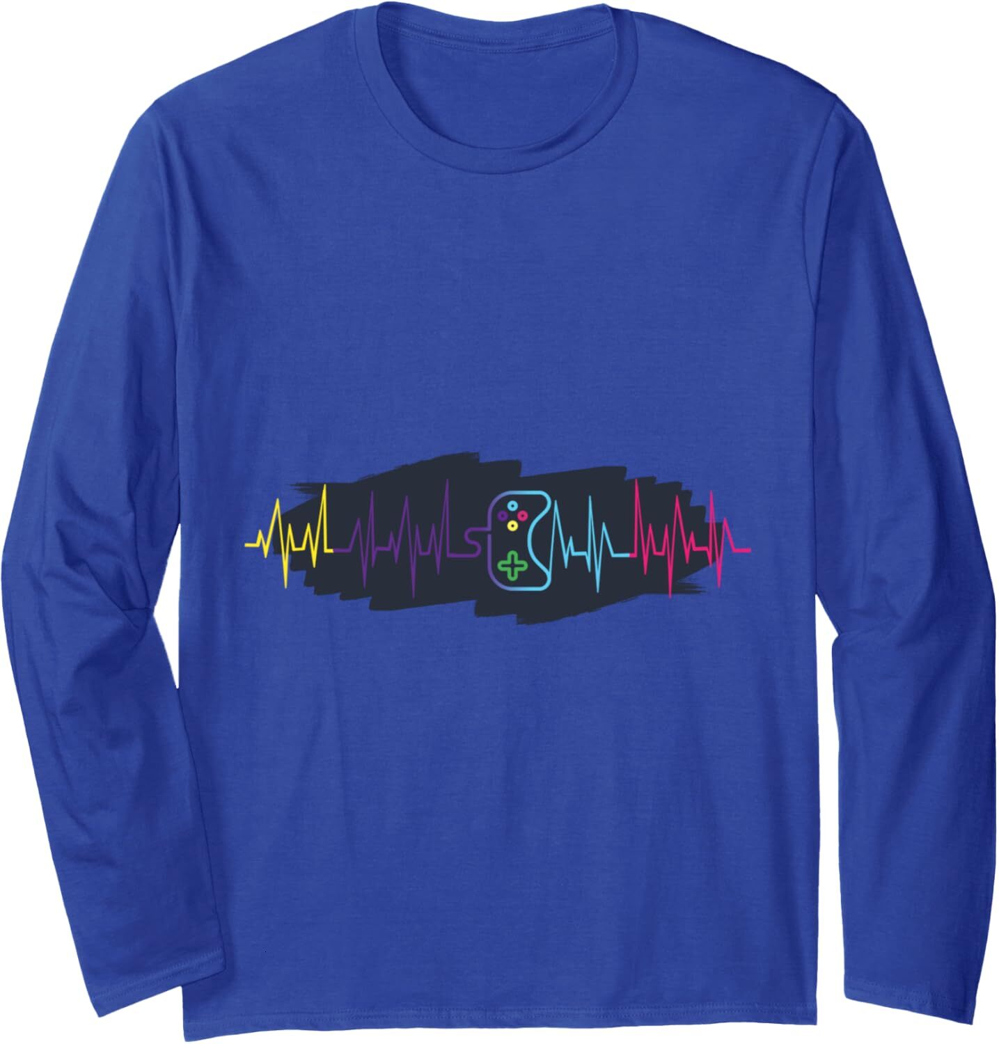 Long Sleeve Shirts for Men sweatshirt Video Games Heartbeat, Gaming Style Funny Gamer Gift Long Sleeve Tee Streetwear Casual tops clothes