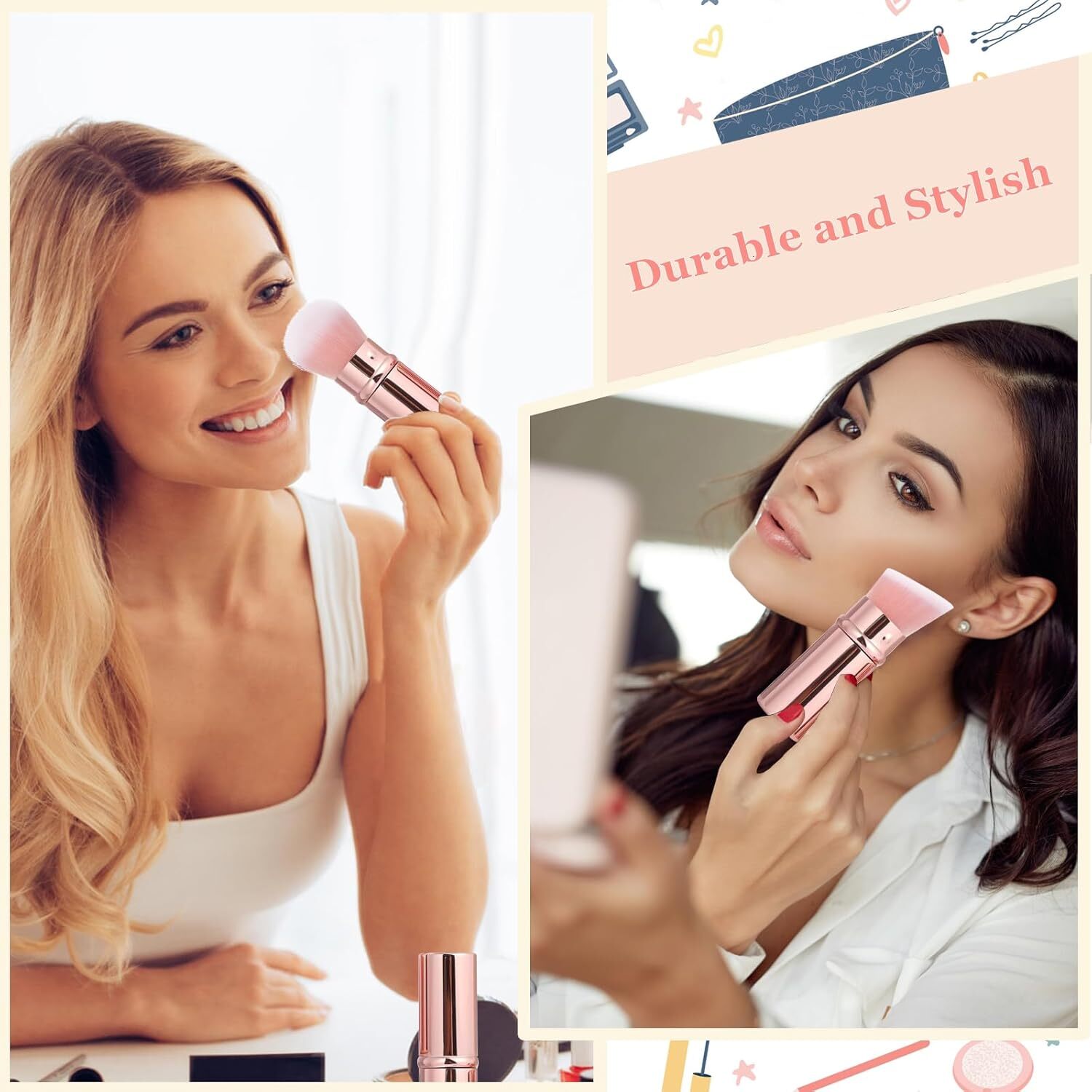 retractable spray gun kabuki brush suitable for all facial makeup and liquid foundation suitable for liquid face cream and foundation makeup aluminum 