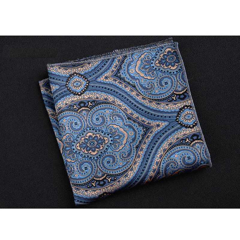 Luxury Mens Handle Polka Dot Stripe Printed Hanji Polyester Hanji Business Pocket Square Chest Towel 23 * 23CM W240921