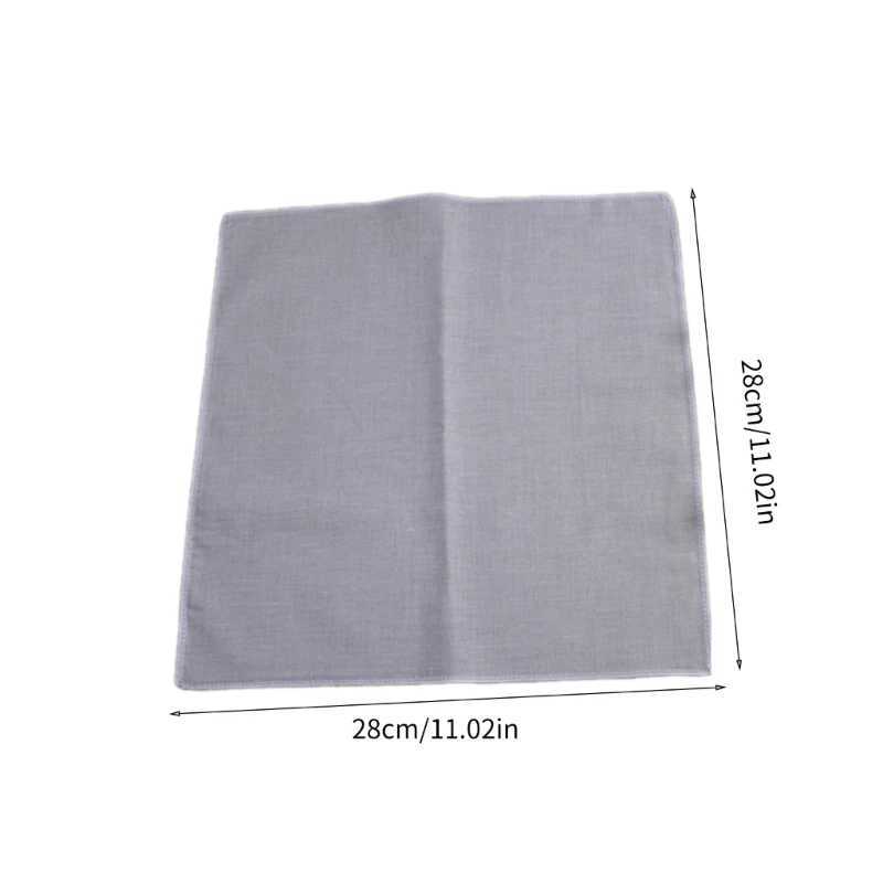 Plain Color Hankie Women Embroidery Handkerchiefs Pocket Square Washable HankiesX240921