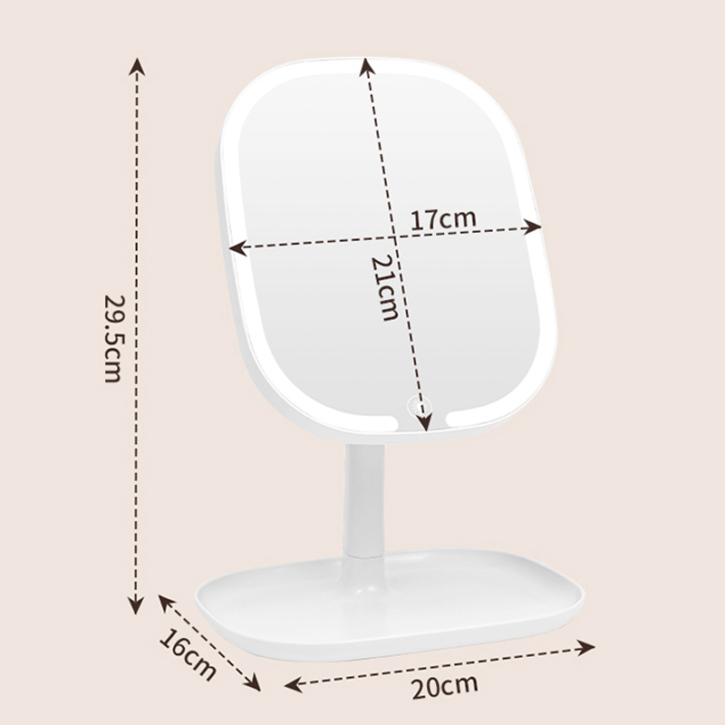 Mirror led light makeup women mirror with light portable princess dormitory mirror rechargeable desktop fill light makeup light dressing mirror