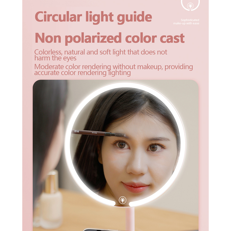 Netflix special LED make-up mirror rotatable desktop mirror desktop beauty mirror dormitory portable make-up mirror