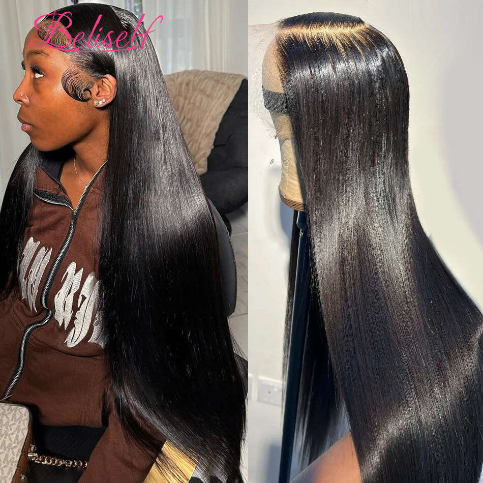 Straight 300 Density HD Lace Wig 13x6 Human Full Frontal Wigs Beliself Hair
