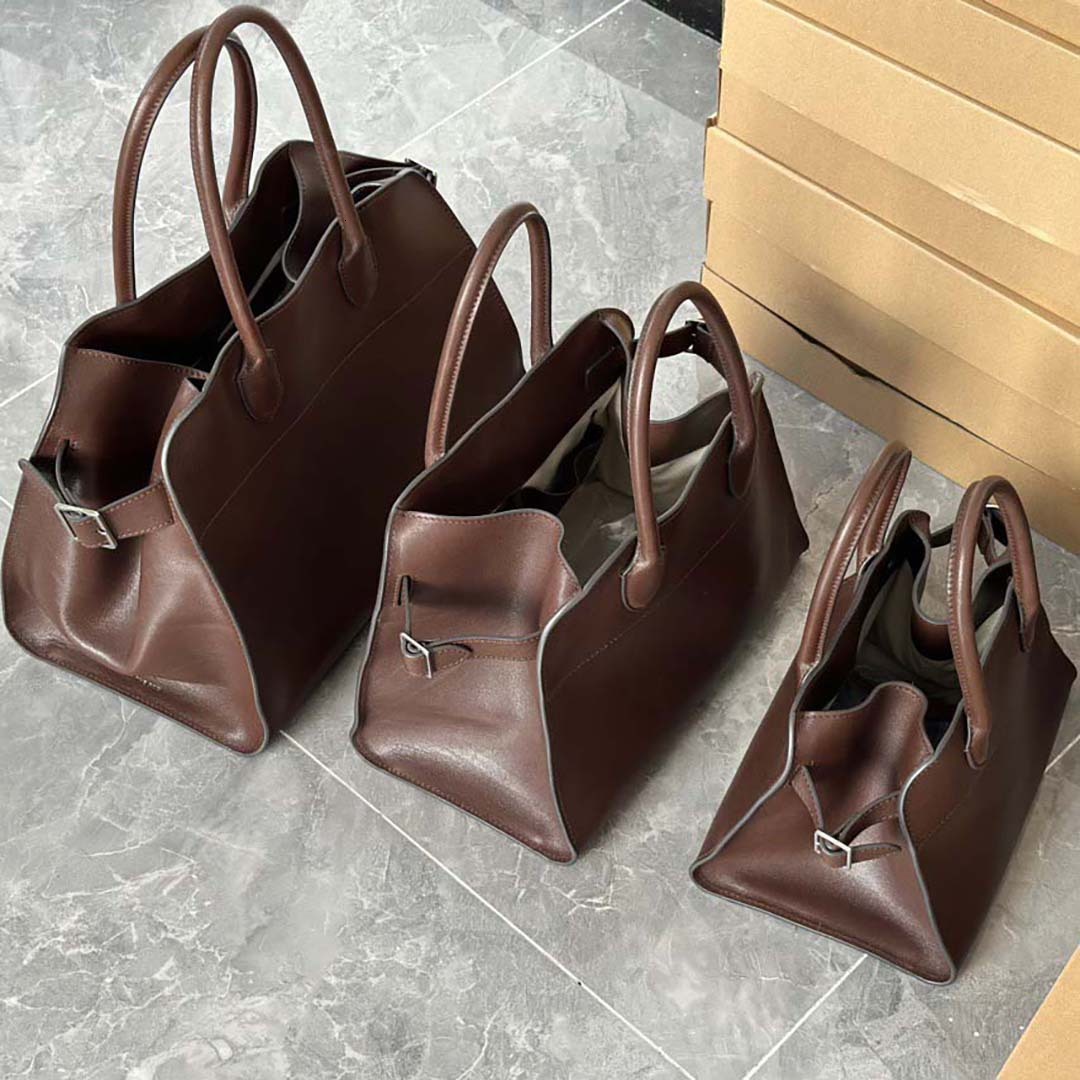High Quality Margaux15 38Cm Handbag Factory Direct Sales Soft Natural Leather Shoulder Bags