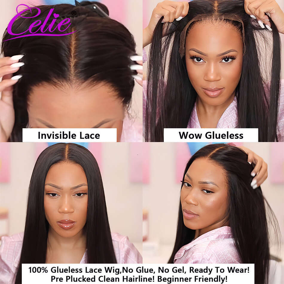 Celie Straight For Women 5x5 Closure Ready To Go Front Human Hair Wigs 13x4 HD Lace Frontal Wig