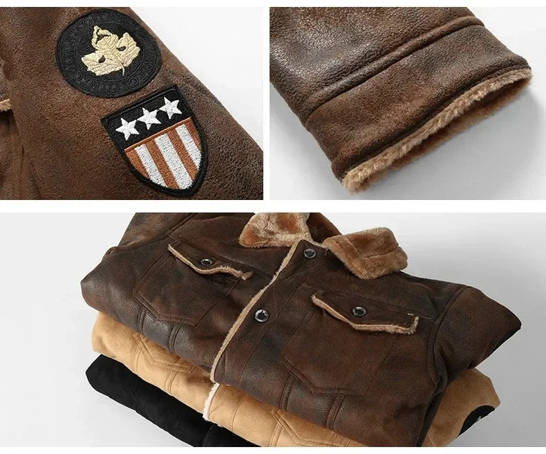 Winter Men's High-Quality Male Wool Thicken Warm Coat Youth Fashion Casual Chamois Leather Jacket Men Clothing