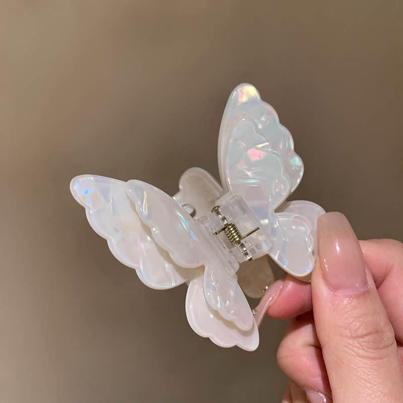 Gradient butterfly grab clip female 2024 new popular hair shark clip half tie hair accessory Free shipping