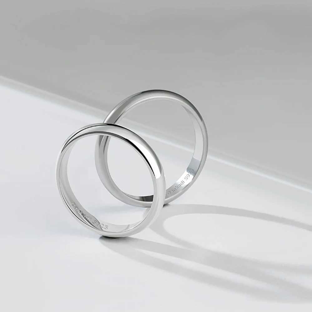 925 Sterling Silver Couple Ring Simple Marriage Engagement Ring Luxury Fashion Single Ring Silver Jewelry for Women Men AnilloX240921