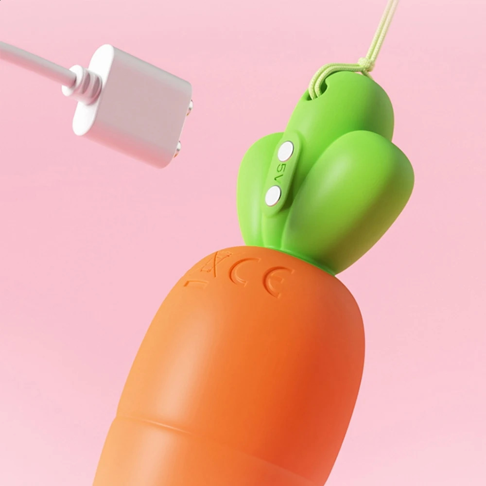 Cute Carrot Shaped Mini Vibrator Women Sex Toys 9-frequency Vibrating Egg Vagina Clitoris Massager for Adults Anal Toy Vibrator 240914