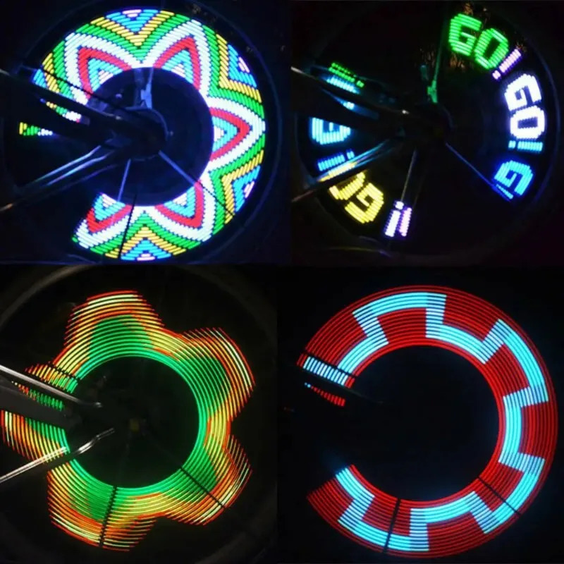 Waterproof Road Bike Bicycle Wheel Tire Stem Rim Decor Cycling LED Spoke Light Lamp Bicycle Accessories Bike Lights 240921