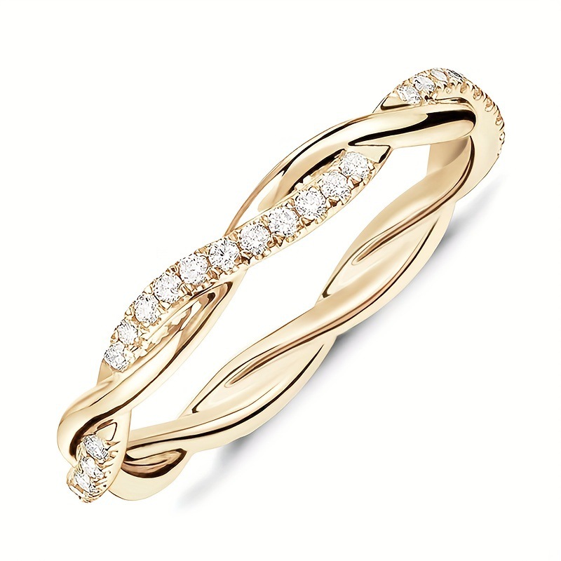 European and American rings women's silver gold rose gold cross ring jewelry Free shipping
