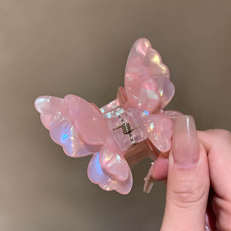 Gradient butterfly grab clip female 2024 new popular hair shark clip half tie hair accessory Free shipping