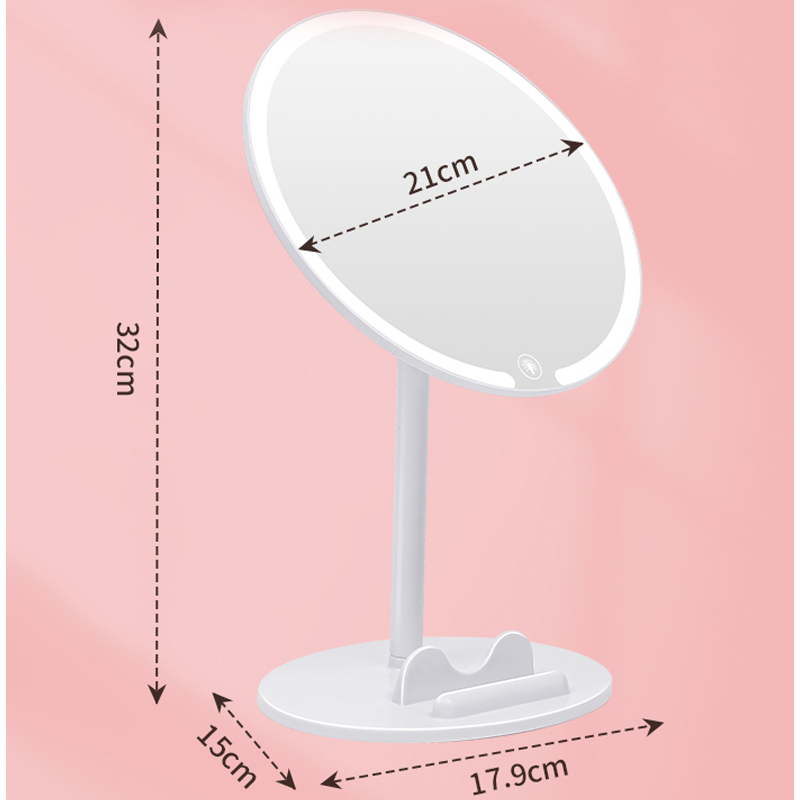 Netflix special LED make-up mirror rotatable desktop mirror desktop beauty mirror dormitory portable make-up mirror