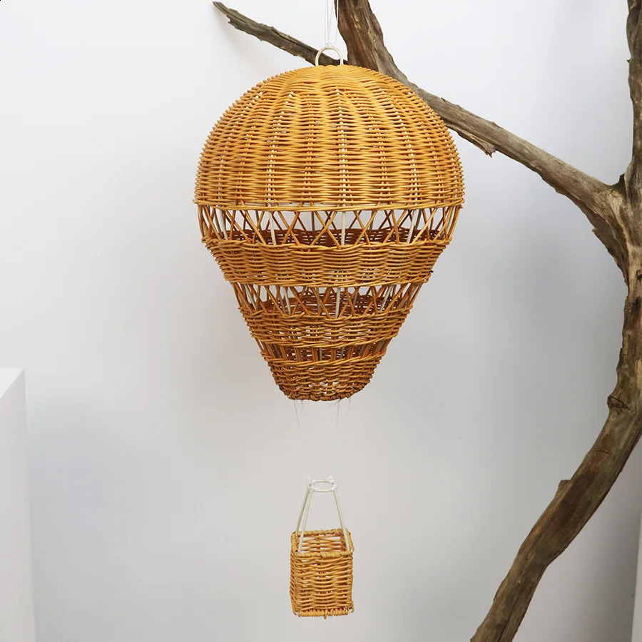 Hand woven air balloons for childrens room decoration pography props Nordic wall hanging decorations and pendants 240919