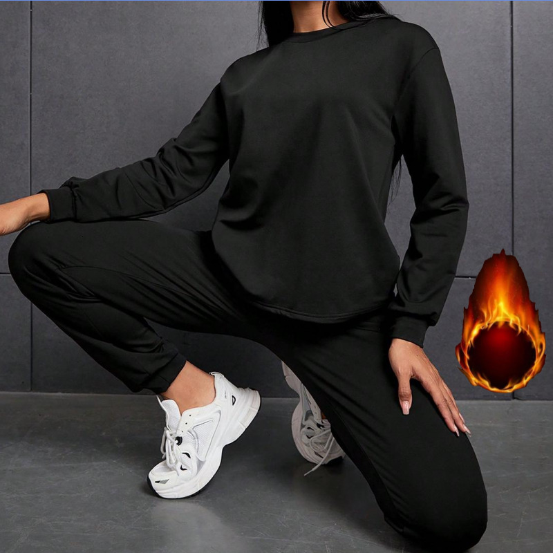 2-Piece Fashion Elegant Pants Suit Women's Casual Wear Jogger Korean Version Sport Suit Cotton Tracuit