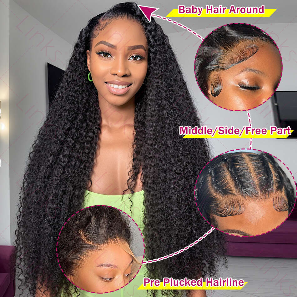 Brazilian Loose Deep Wave HD Transparent 13x4 Front Human Hair Wigs For Women Remy 13x6 Curly Lace Frontal Wig Pre Plucked