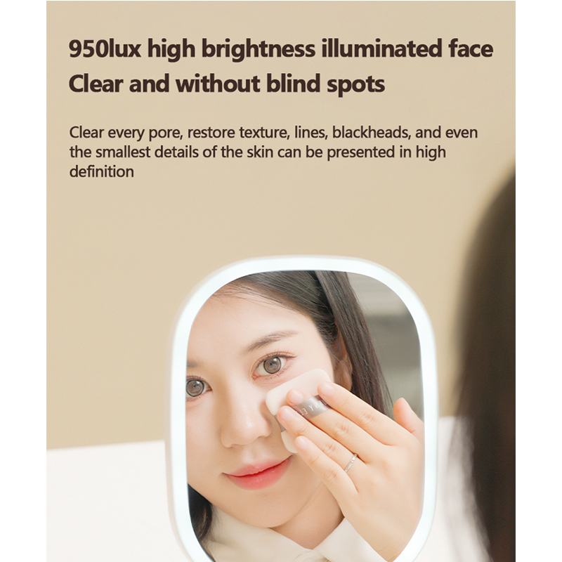 Mirror led light makeup women mirror with light portable princess dormitory mirror rechargeable desktop fill light makeup light dressing mirror