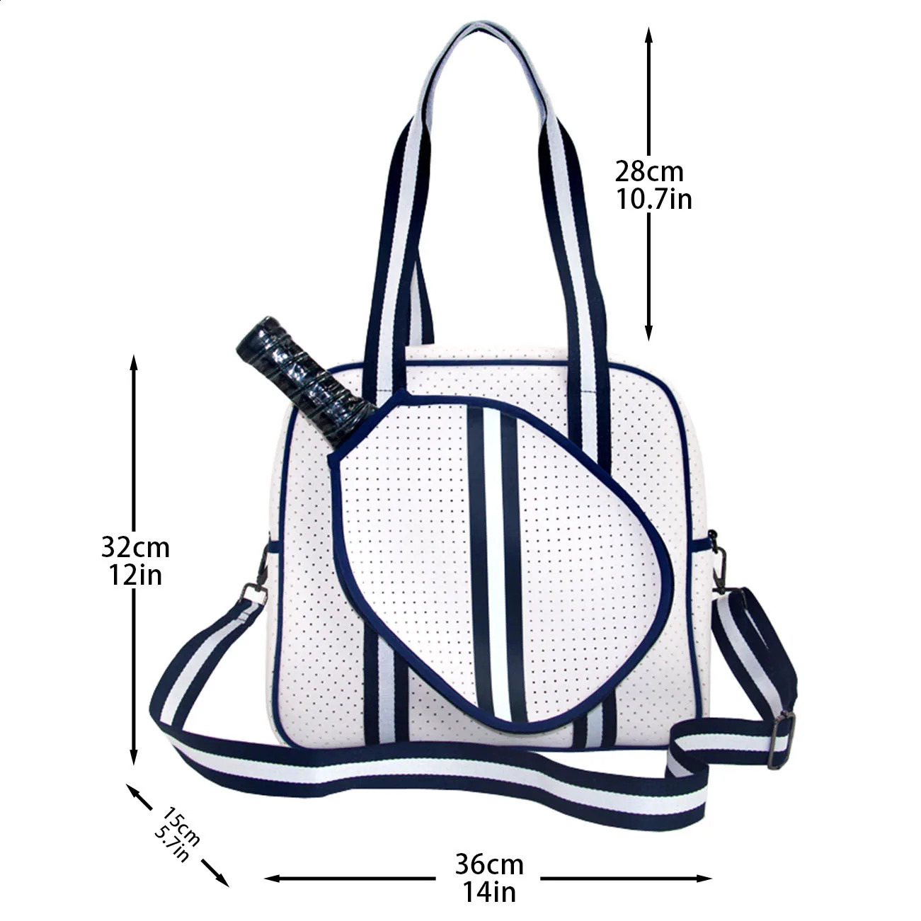 Neoprene Pickleball Bag for Women Quilted Puffer Pickleball Paddle Bag Pickle ball Racquet Bag Large Pickleball Racket Sling 240919
