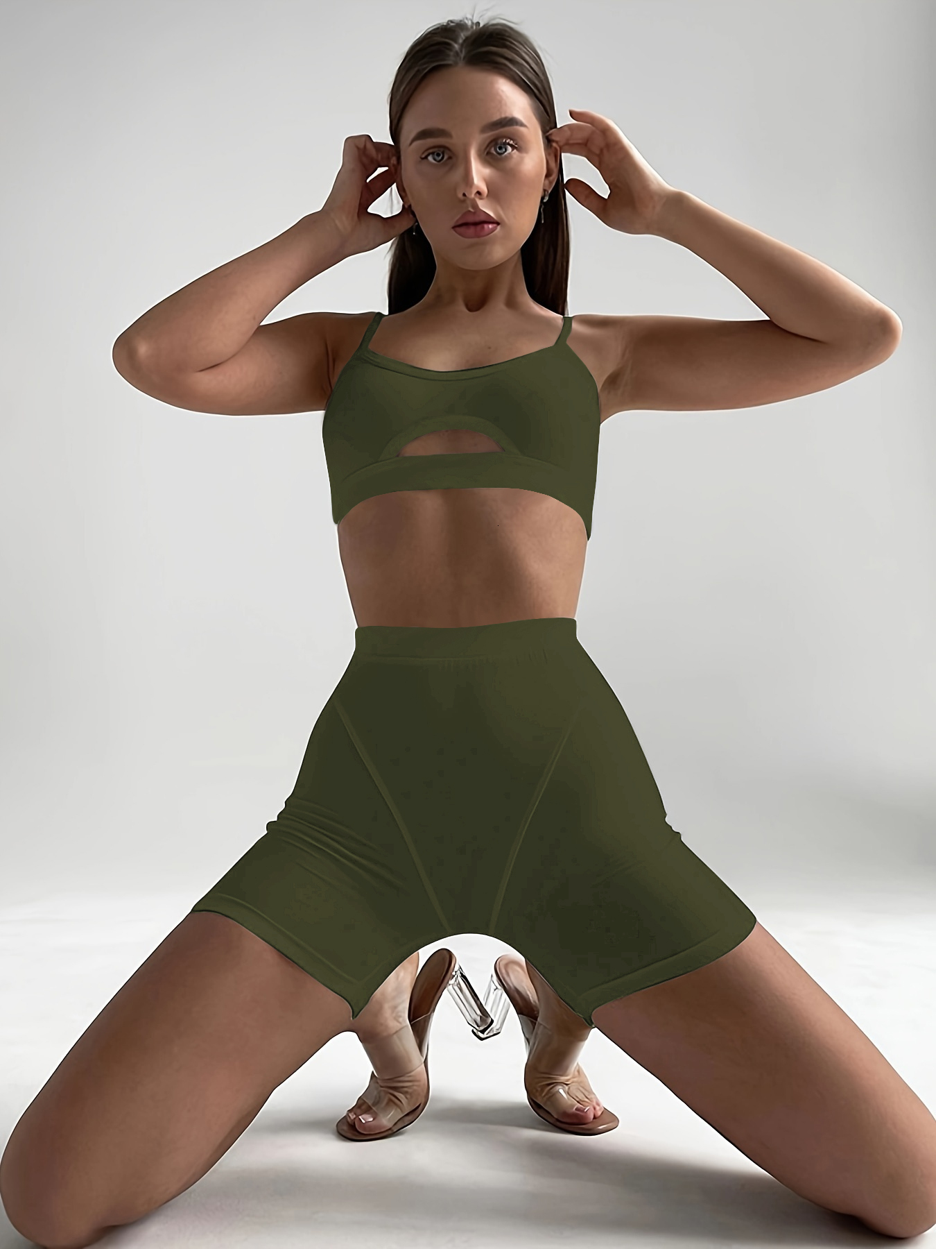High Waist Stretch Tights Fiess Butt Lifter Sport Legging Pants Plus Size Yoga Shorts For Women