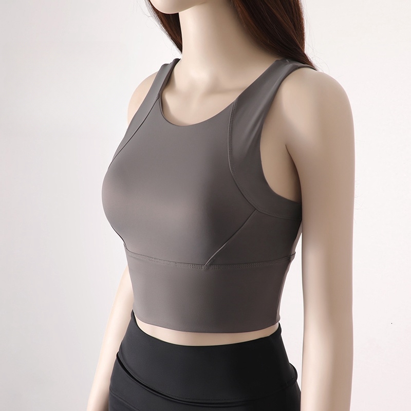 High Impact Sporty Woman Fiess Fashion Chest E Yoga Top U Neck Running Gym Wear Sports Bra
